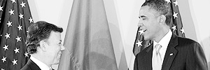 Juan Manuel Santos, Presidente de Colombia, y Barack Obama Presidente de EE.UU.